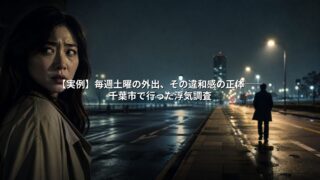 【実例】毎週土曜の外出、その違和感の正体――千葉市で行った浮気調査