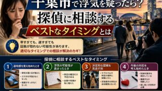 千葉市で浮気を疑ったら？探偵に相談するベストなタイミングとは