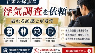 千葉の探偵に浮気調査を依頼｜取れる証拠と重要性