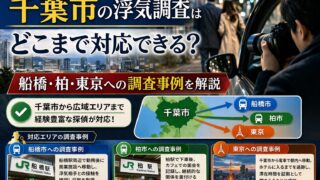 千葉市の浮気調査はどこまで対応できる？船橋・柏・東京への調査事例を解説