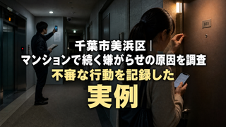 千葉市美浜区|マンションで続く嫌がらせの原因を調査|不審な行動を記録した実例