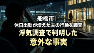 船橋市|休日出勤が増えた夫の行動を調査|浮気調査で判明した意外な事実