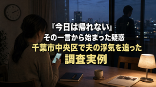 「今日は帰れない」その一言から始まった疑惑|千葉市中央区で夫の浮気を追った調査実例